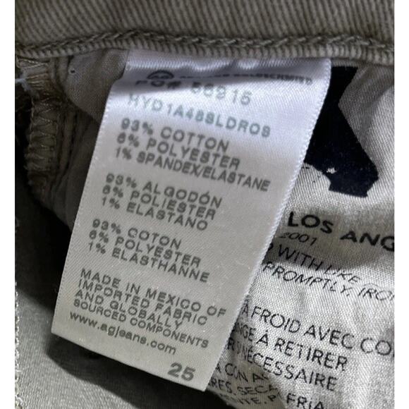 AG Adriano Goldschmied Women's Mari Crop high-rise Jeans, size 25x27, Olive - Picture 5 of 8